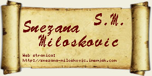 Snežana Milošković vizit kartica